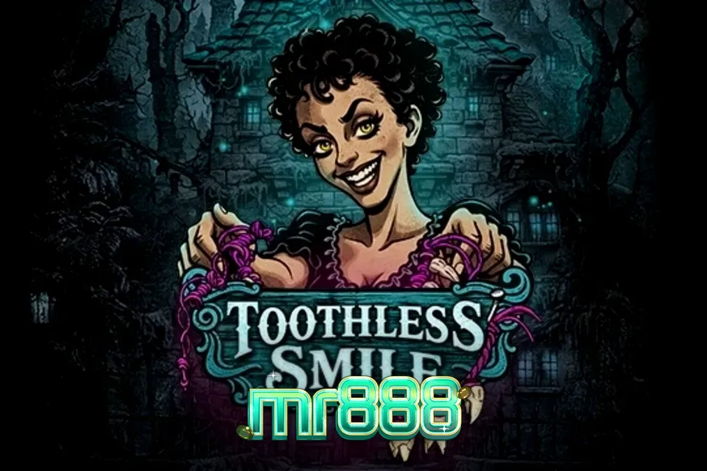 Tampilan visual slot Toothless Smile dengan tema horor dokter gigi.